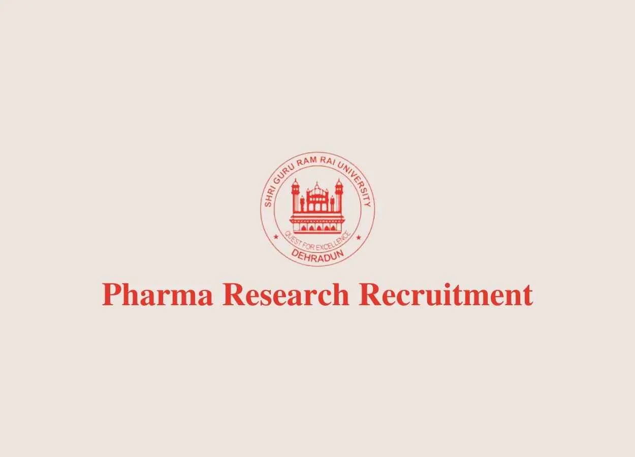Applications are invited for Junior Research Fellow at SGRR University