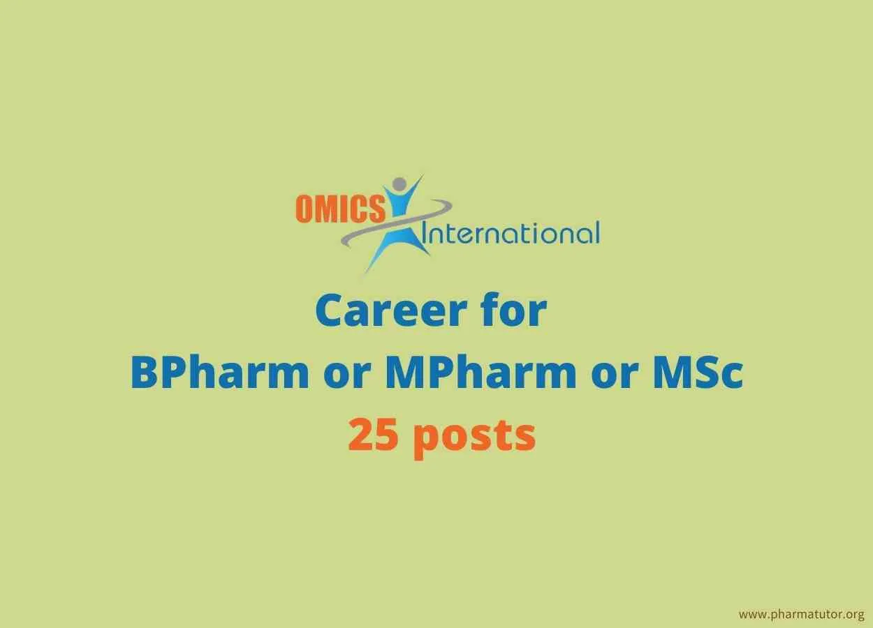Career for BPharm or MPharm or MSc as On Job Trainee or Program Coordinator at Omics International - 25 posts