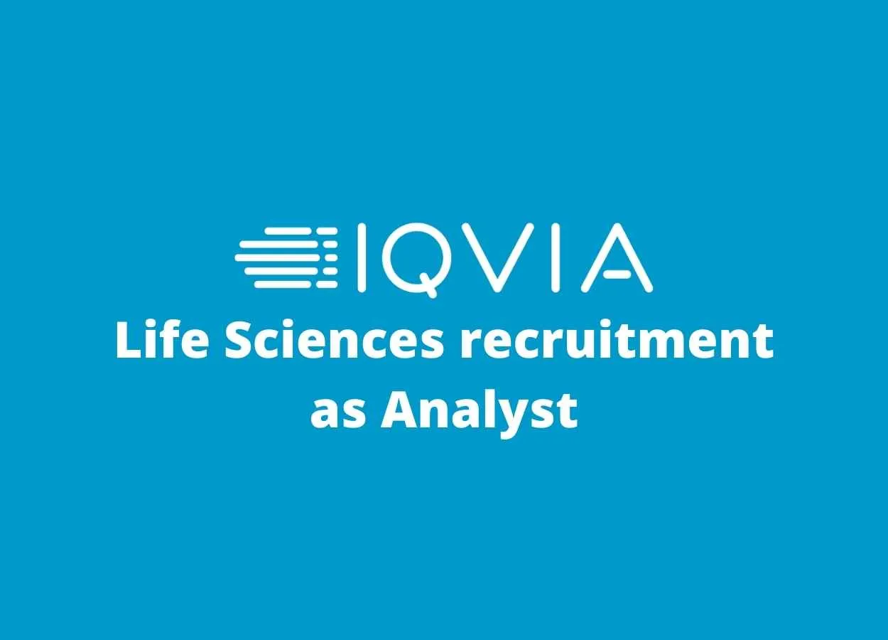 IQVIA Life Sciences recruitment as Analyst