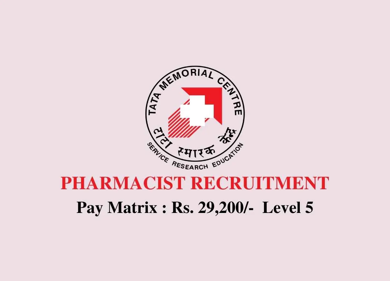 Job for Pharmacist at Tata Memorial Centre