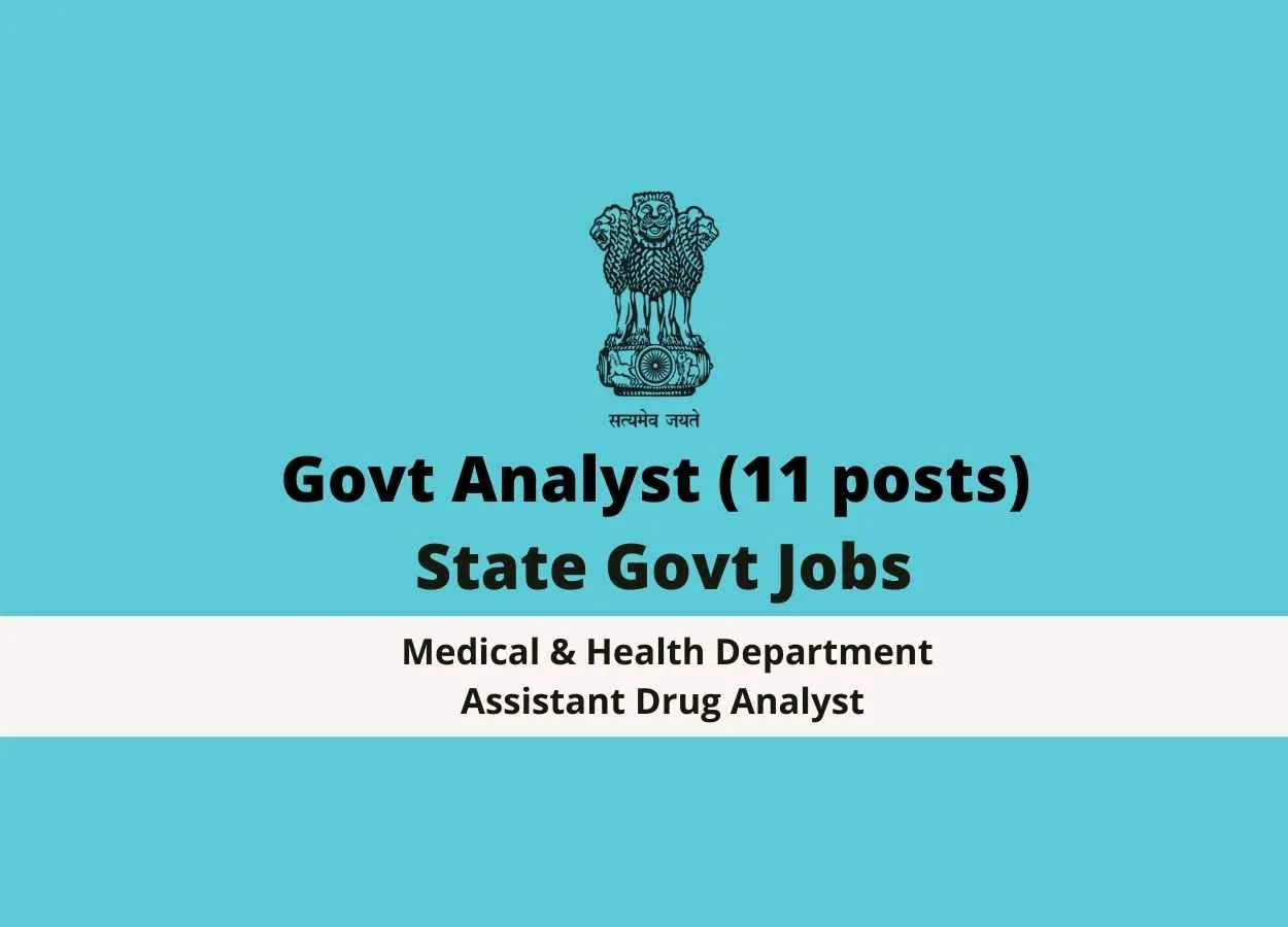Opening for Government Analyst (11 posts) at Medical & Health Department