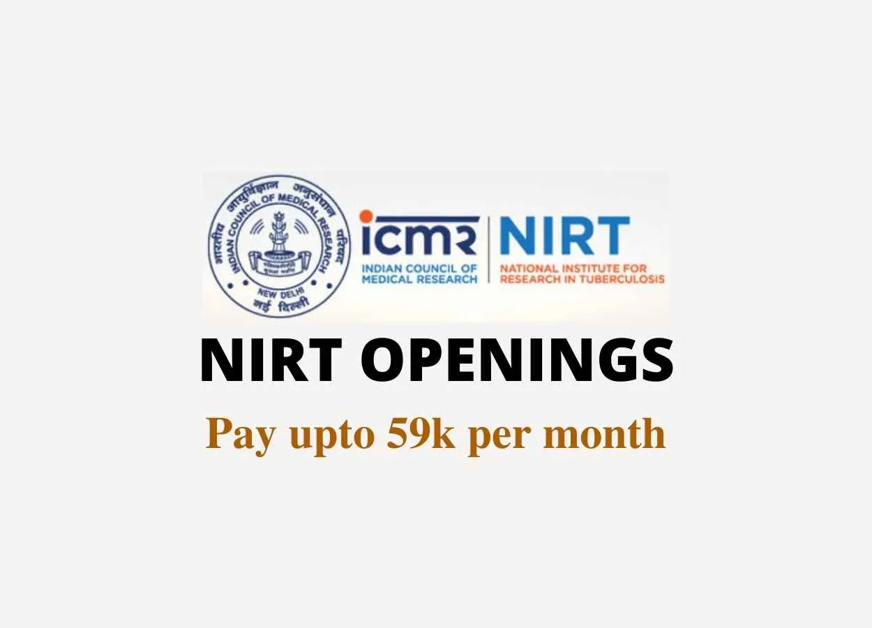 Openings at National Institute for Research in Tuberculosis