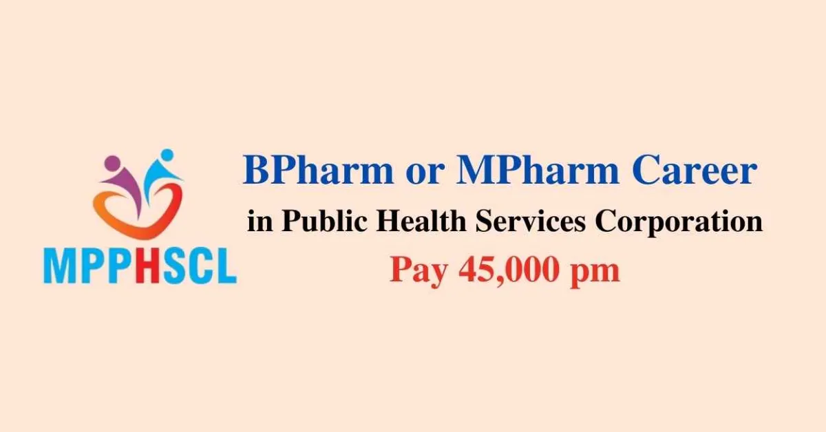 Opportunity for BPharm or MPharm in Public Health Services Corporation
