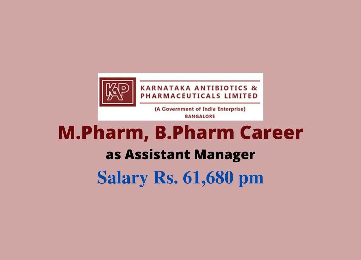 Opportunity for M.Pharm, B.Pharm as Assistant Manager at KAPL