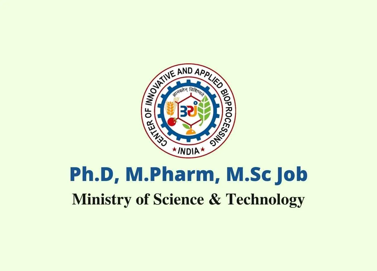 Ph.D, M.Pharm, M.Sc Job in Research at CIAB