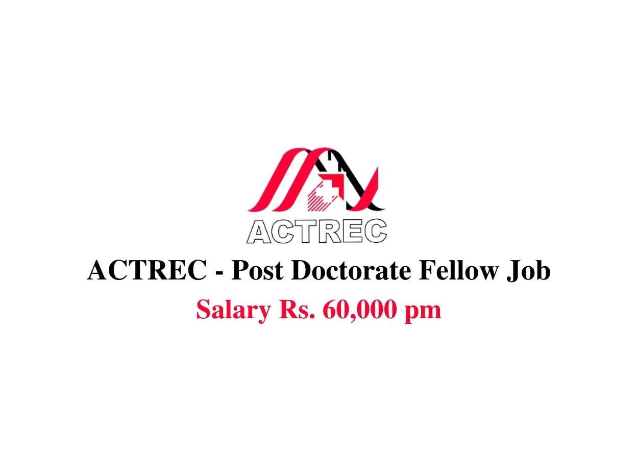 Post Doctorate Fellow Job at ACTREC