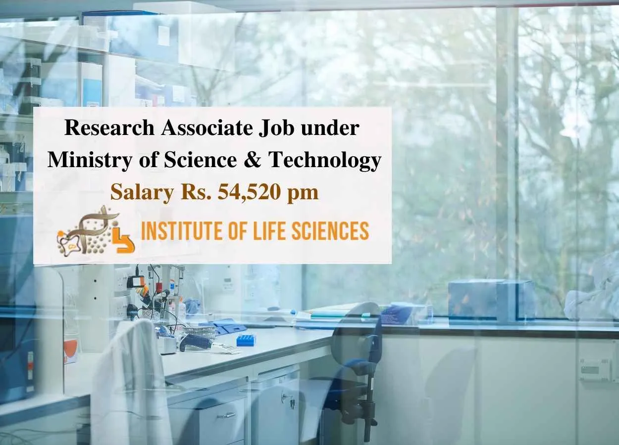 Research Associate Job under Ministry of Science & Technology
