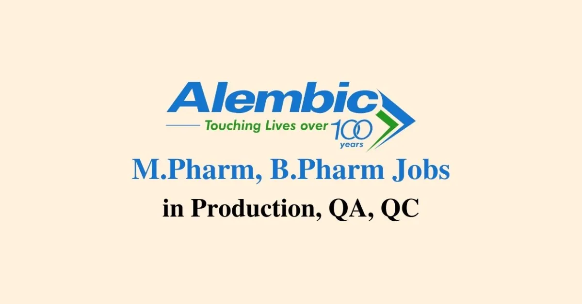 Alembic Pharmaceuticals Limited Jobs