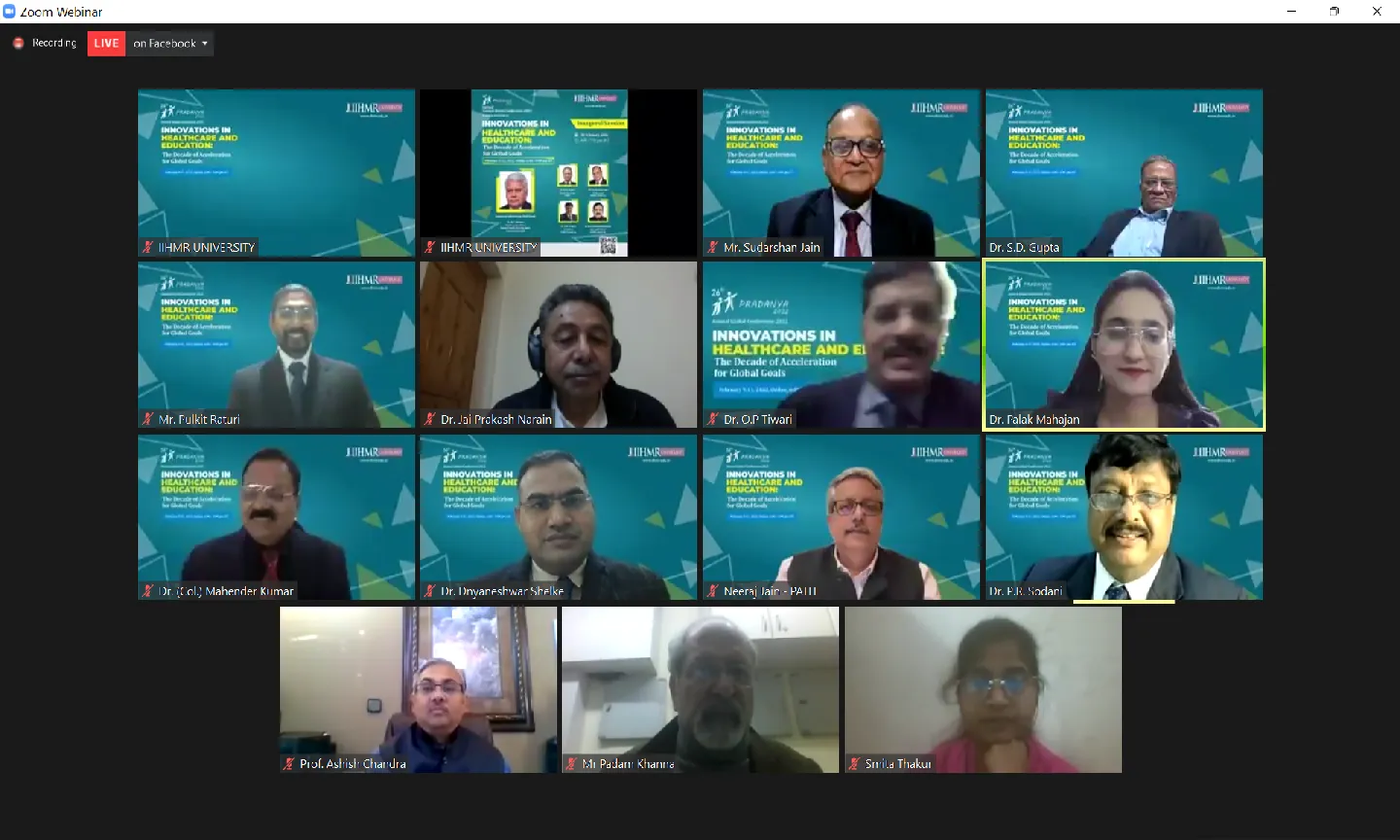 IIHMR University host Annual Global Conference Pradanya 2022 on future of healthcare and education