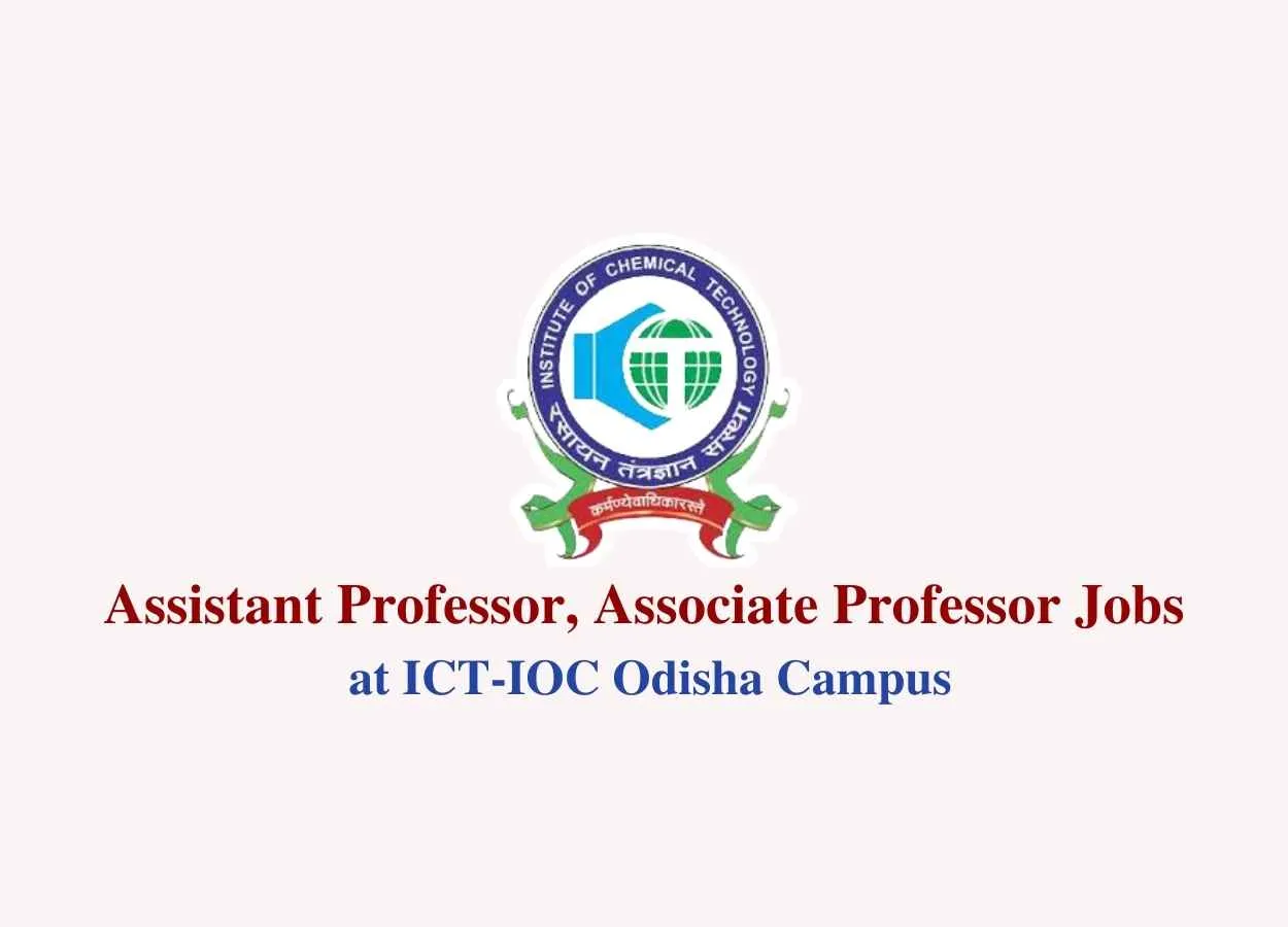 Job for Pharma Assistant Professor, Associate Professor at ICT-IOC Odisha Campus
