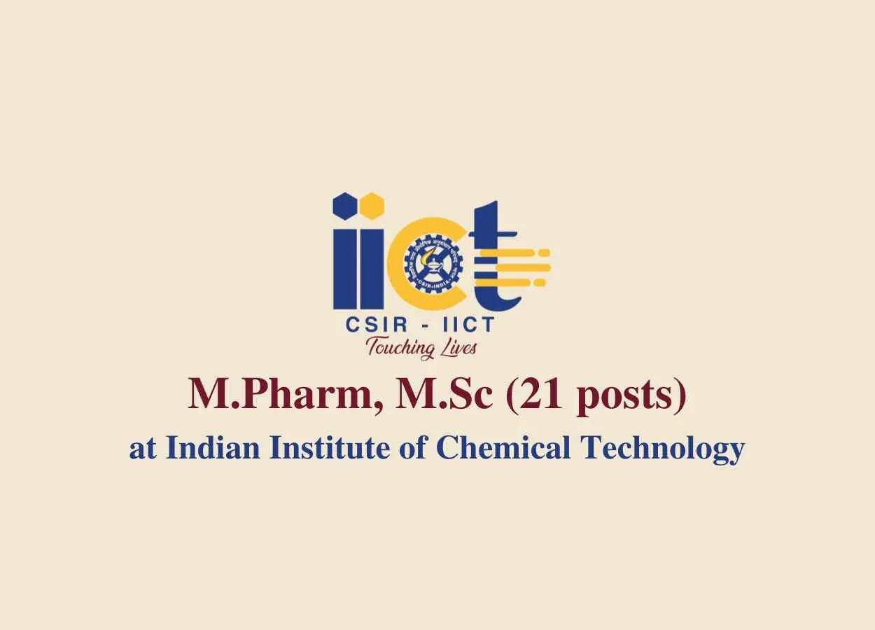Indian Institute of Chemical Technology Job