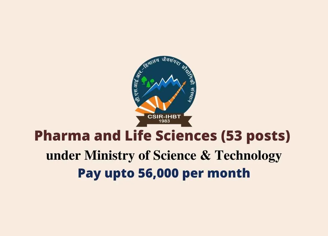 Job openings Pharma and Lifesciences in IHBT