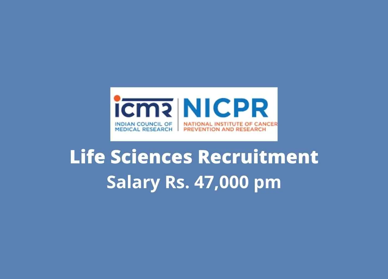 Life Sciences recruitment as Research Associate at NICPR