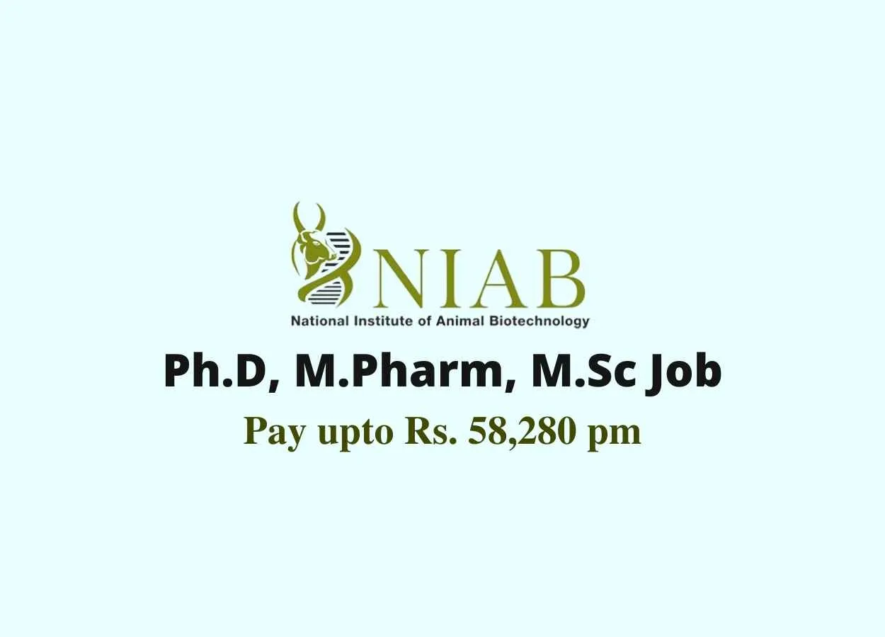 Ph.D, M.Pharm, M.Sc Job as Research Associate at NIAB