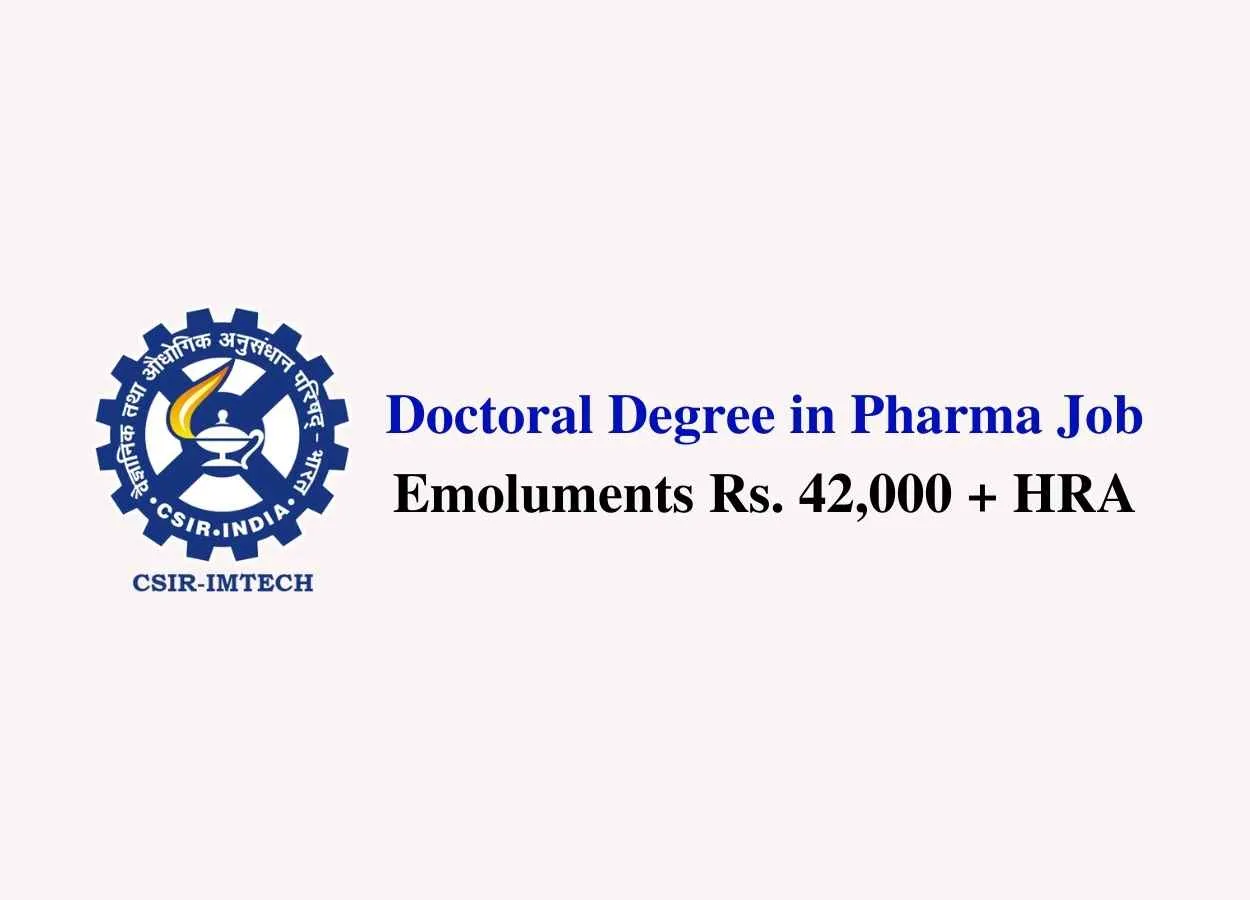 Vacancy for Senior Project Associate at Institute of Microbial Technology