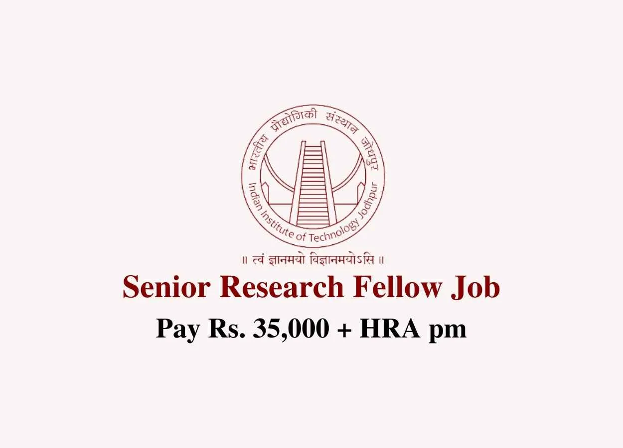 Vacancy for Senior Research Fellow at Indian Institute of Technology
