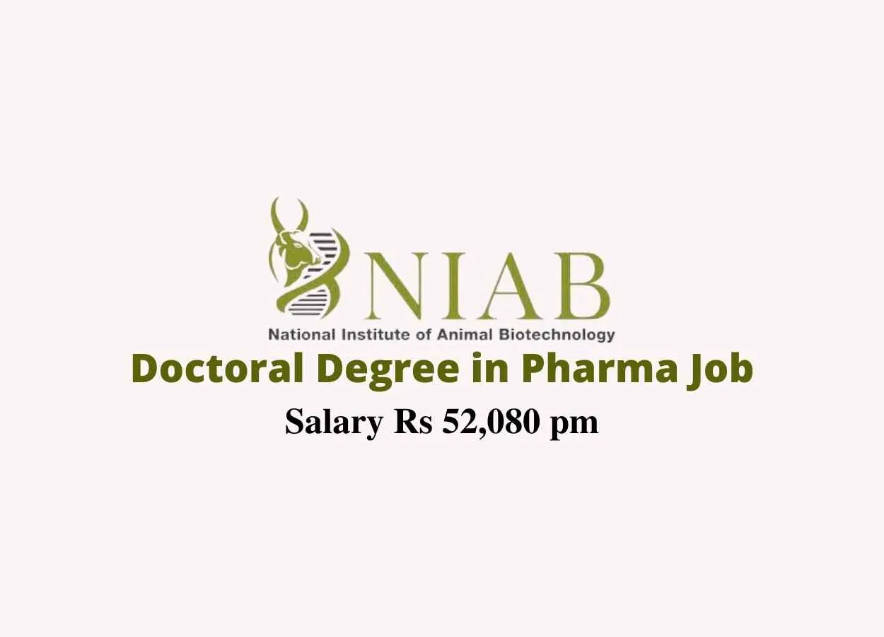Doctoral Degree in Pharma Job at NIAB