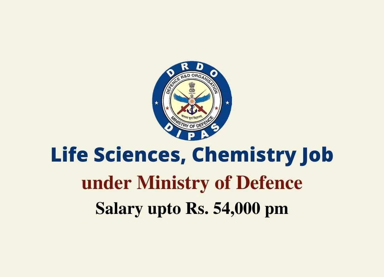 DRDO invites applications for Research Associate, JRF