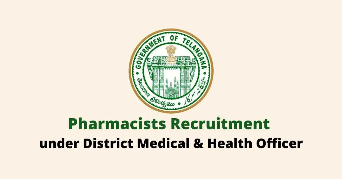 job for Pharmacists under District Medical & Health Officer
