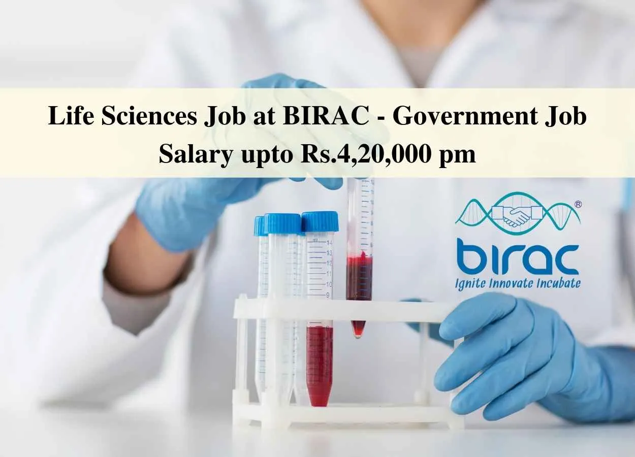 Life Sciences Job at BIRAC