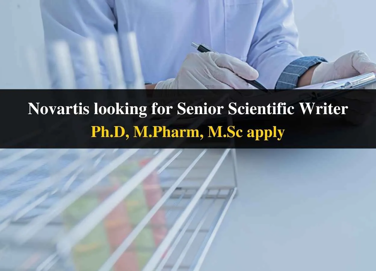 Novartis looking for Senior Scientific Writer