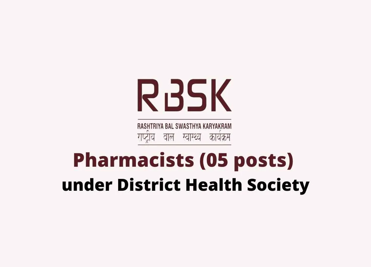 Opening for Pharmacists under District Health Society
