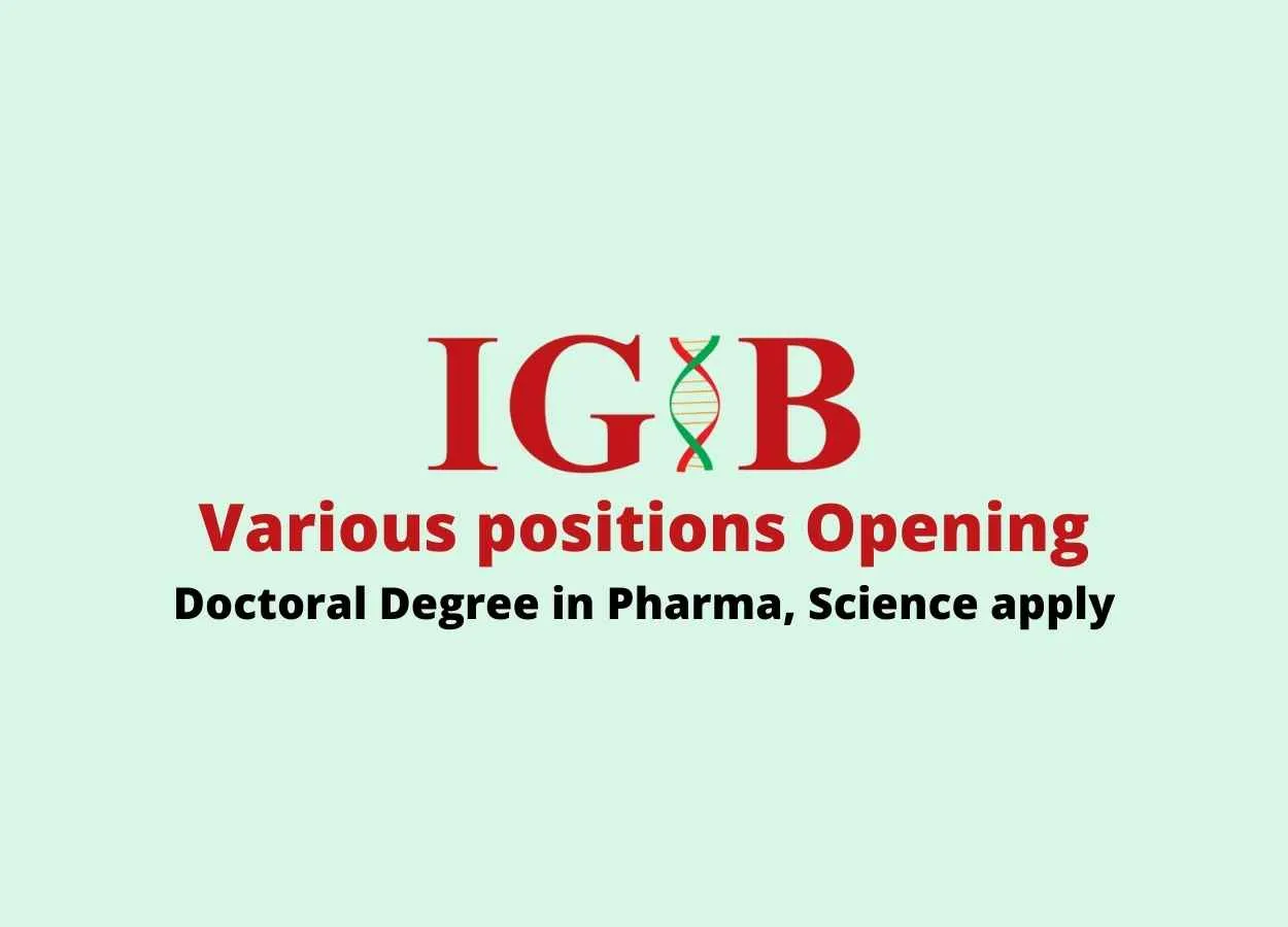Opening for the various positions at IGIB