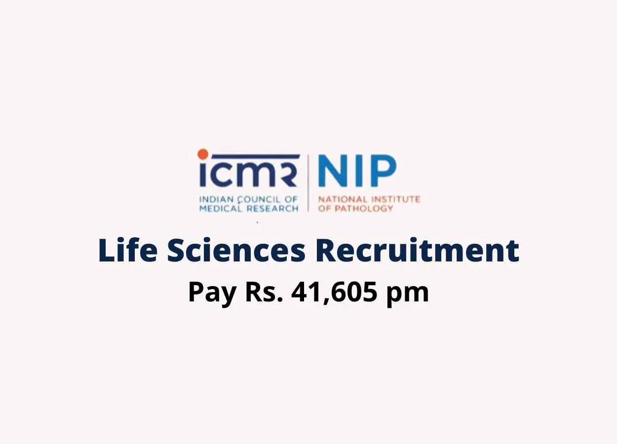Life Sciences recruitment as Research Associate at National Institute of Pathology