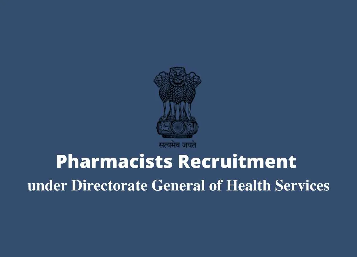 Openings Pharmacists under Directorate General of Health Services