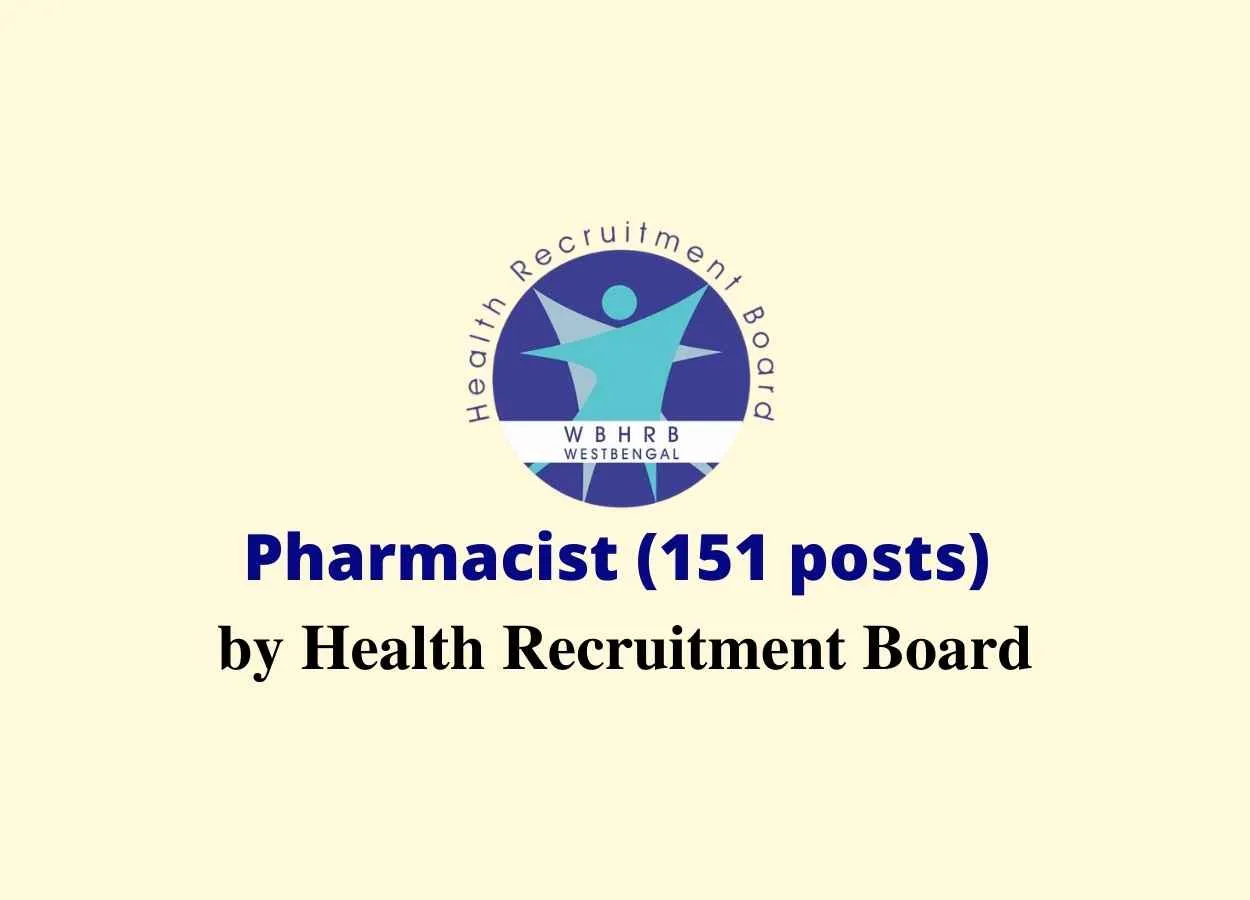 pharmacist job by health recruitment board