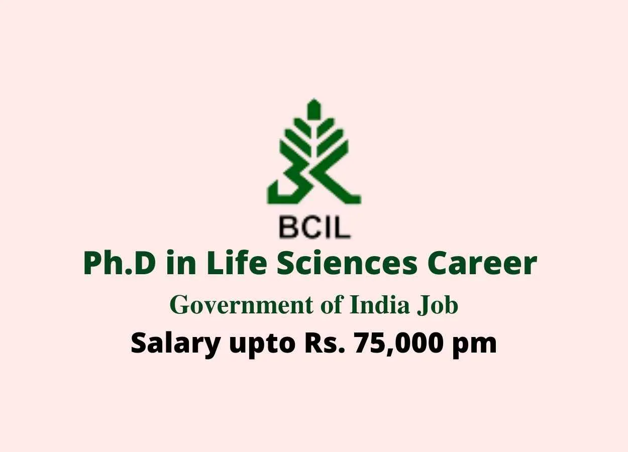 Ph.D in Life Sciences Career at BCIL