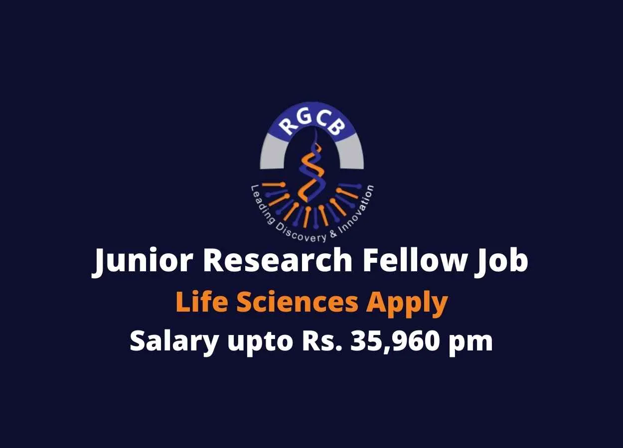 Vacancy for Junior Research Fellow at RGCB