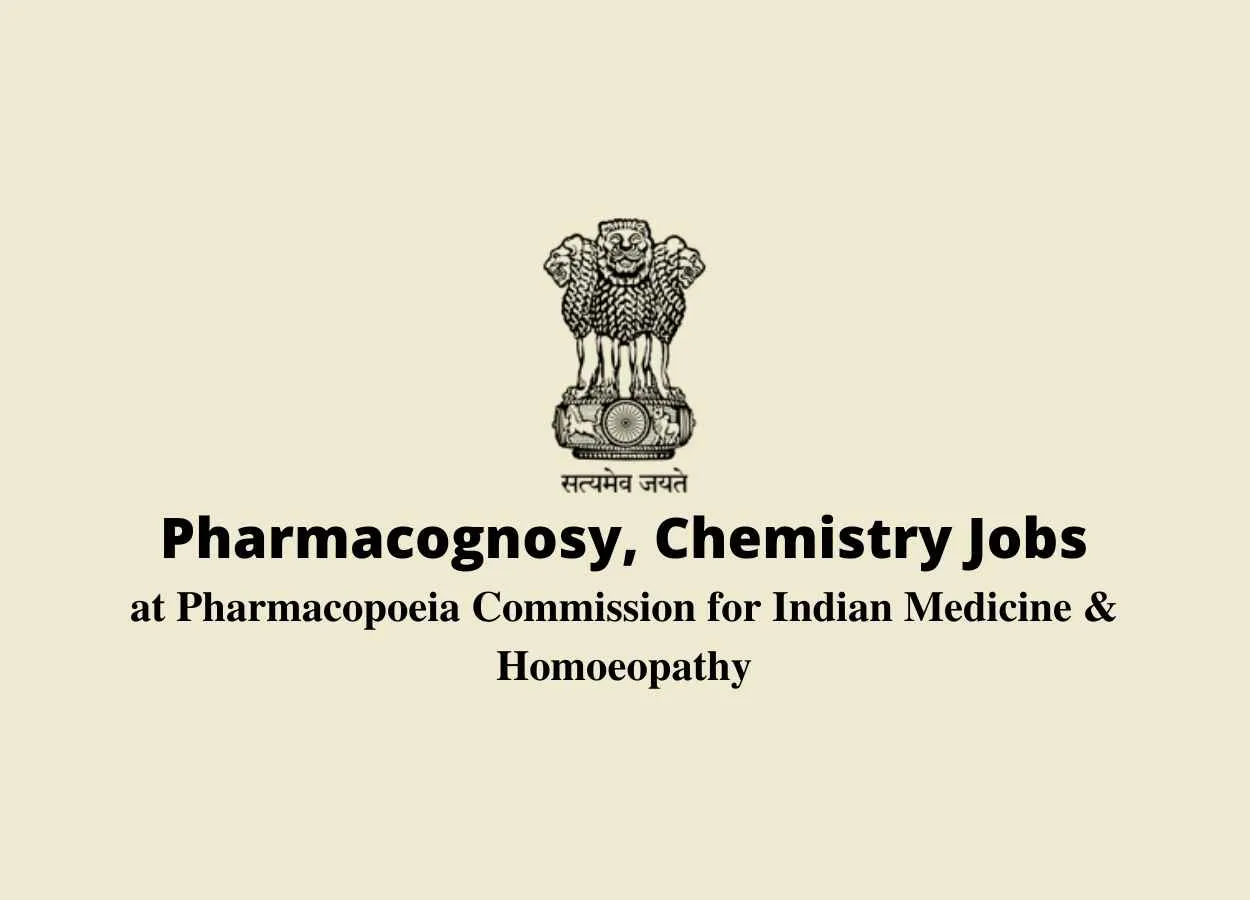 Vacancy for Pharmacognosy, Chemistry in NMPB sponsored projects at PCIM&H