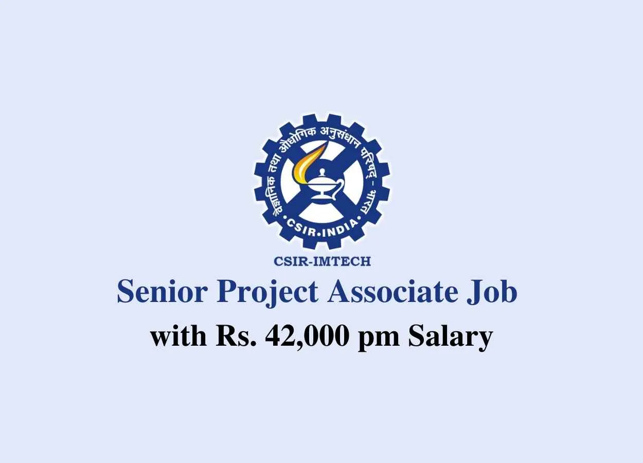 Vacancy for Senior Project Associate at Institute of Microbial Technology