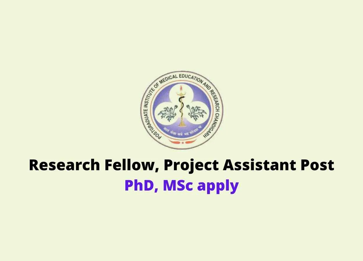 Walk in interview for Research Fellow, Project Assistant at PGIMER