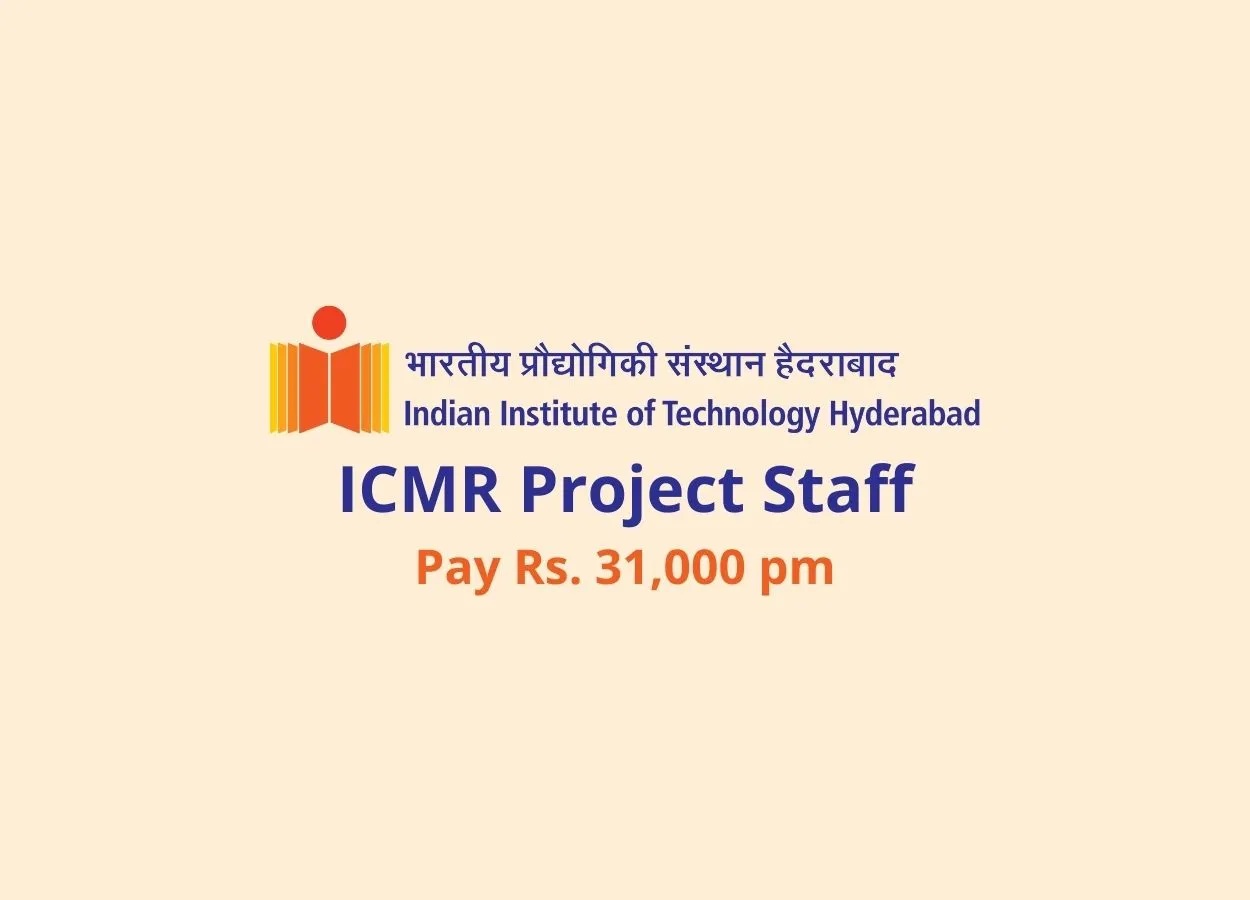 Applications are invited for Project Staff at Indian Institute of Technology