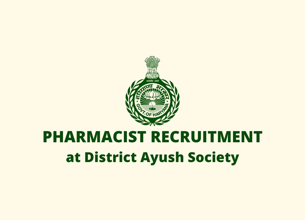 District Ayush Society invites application for post of Pharmacist