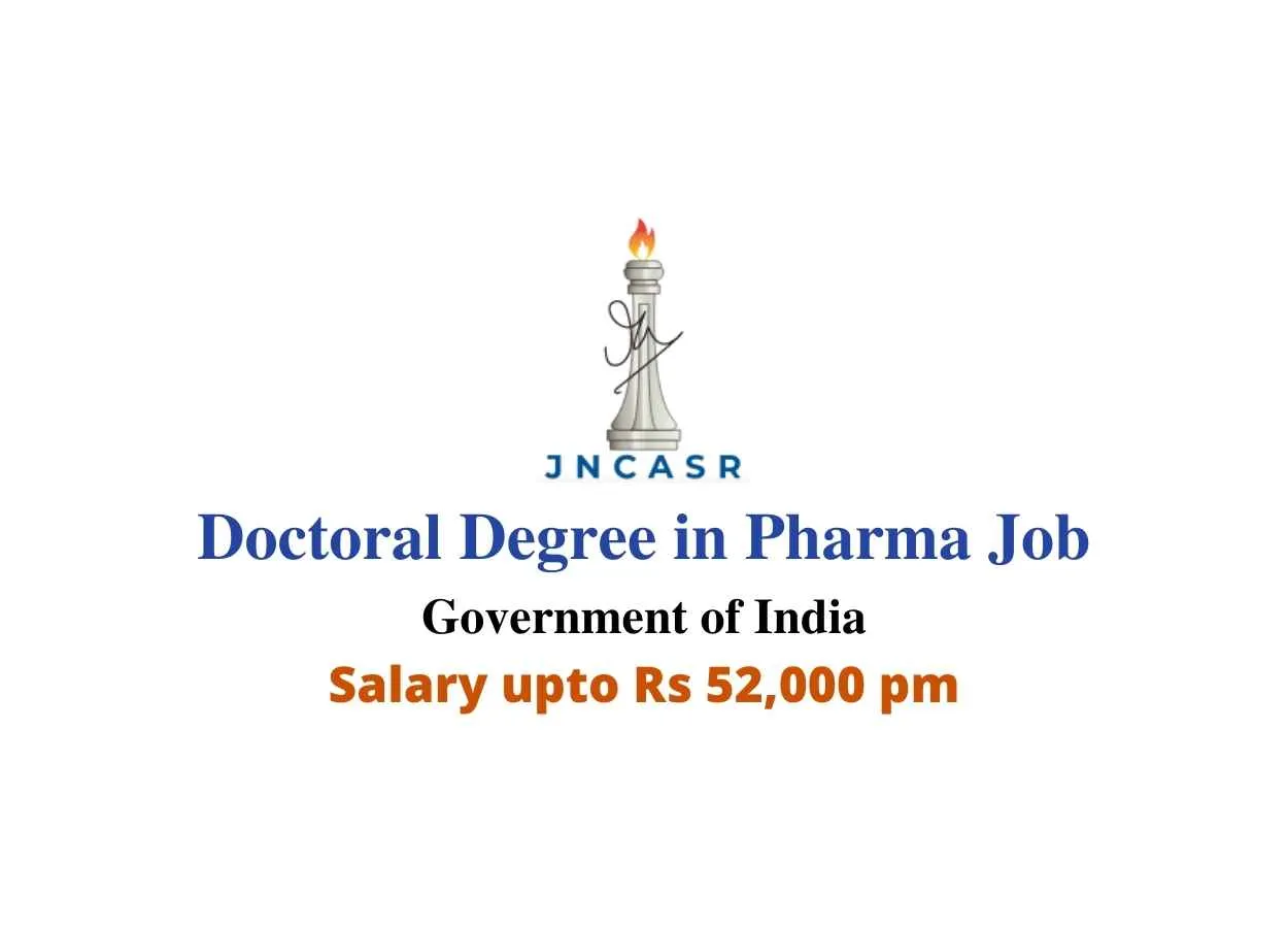 Doctoral Degree in Pharma Job at JNCASR