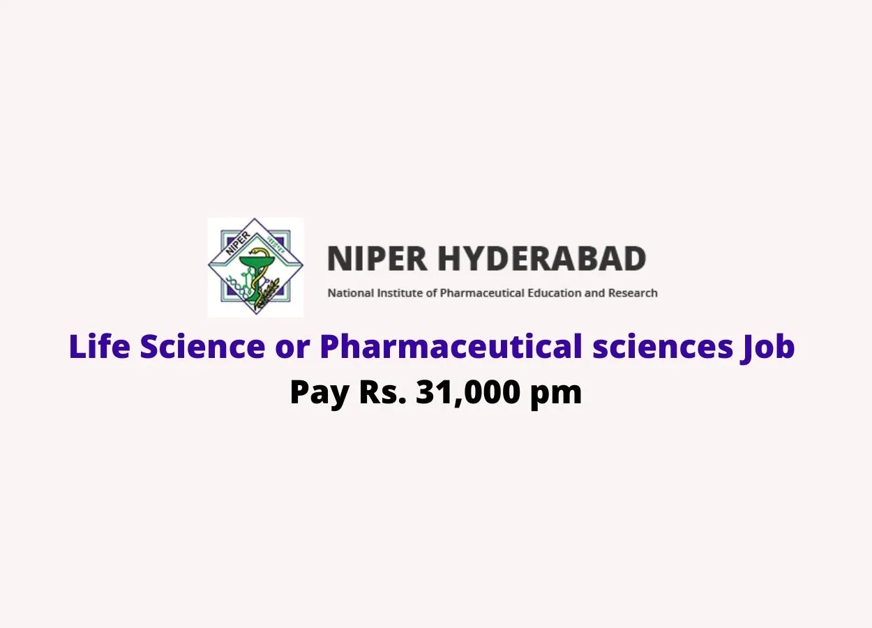 Life Science or Pharmaceutical sciences Job at NIPER