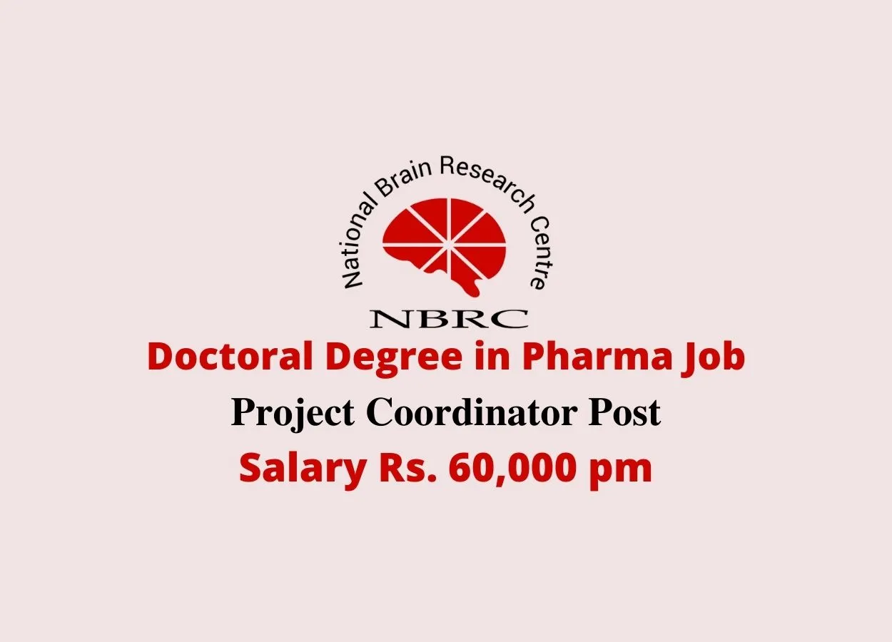 NBRC Doctoral Degree in Pharma Job