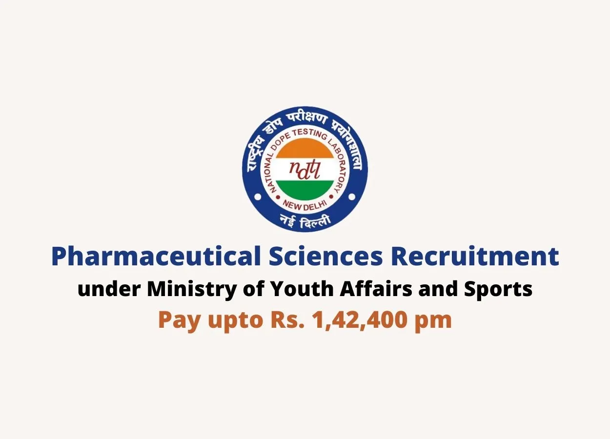 NDTL Pharmaceutical Sciences Recruitment