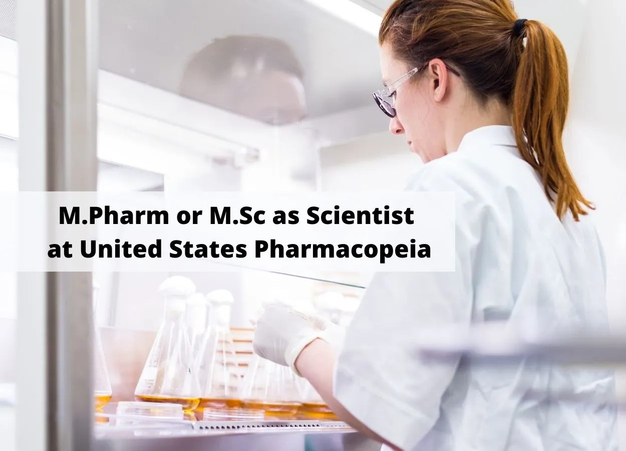 Opportunity for M.Pharm or M.Sc as Scientist at United States Pharmacopeia