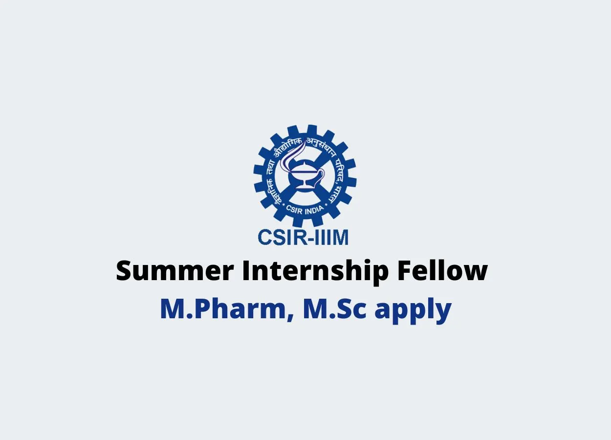 Summer Internship Fellow at CSIR-IIIM
