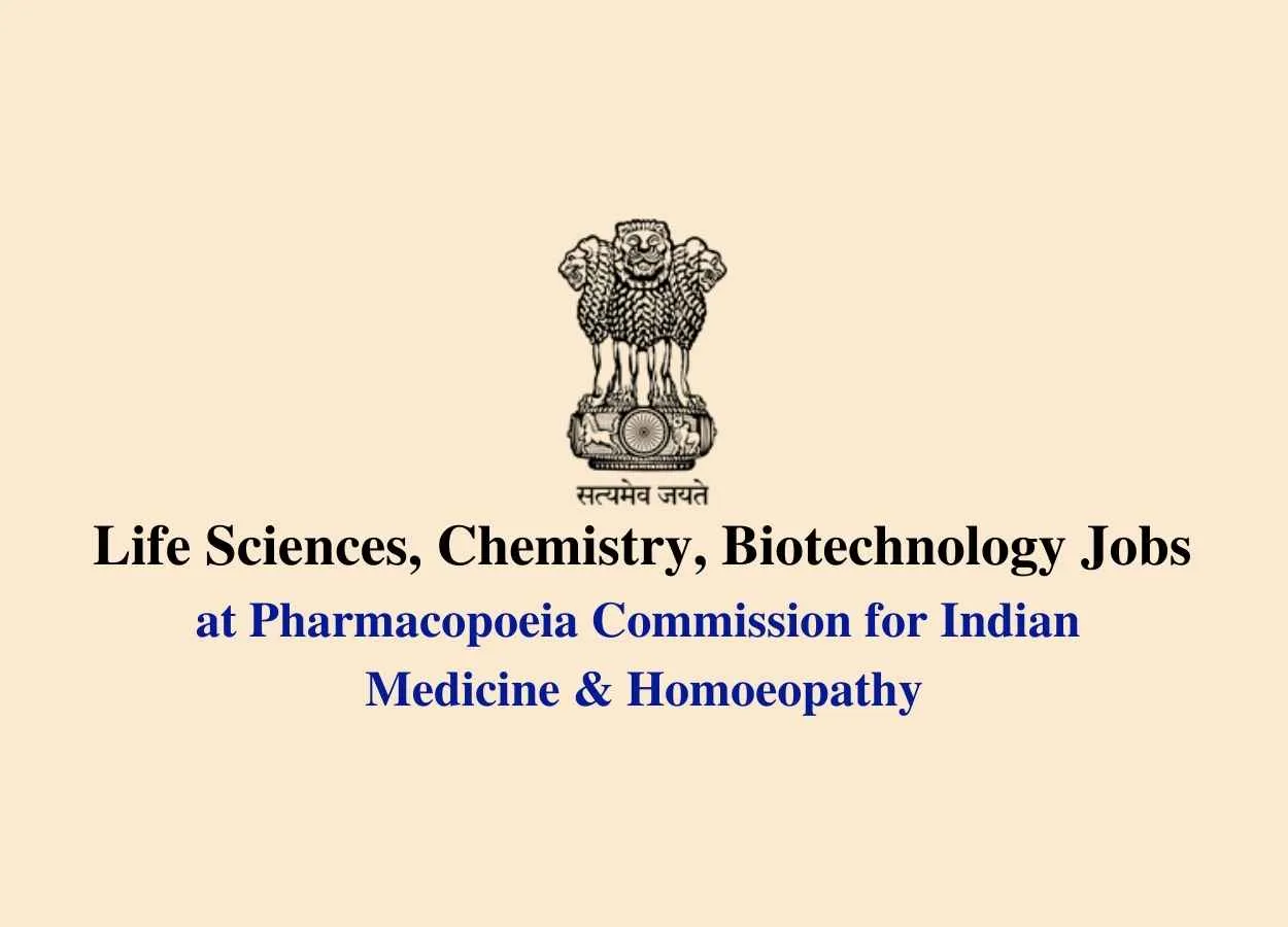 Vacancy for Life Sciences, Chemistry, Biotechnology in NMPB sponsored projects at PCIM&H