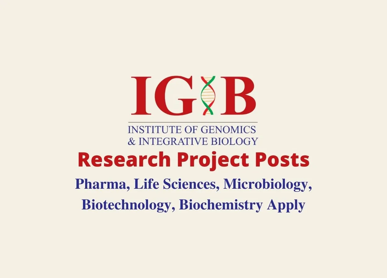 Apply Online for Research Project Posts at IGIB