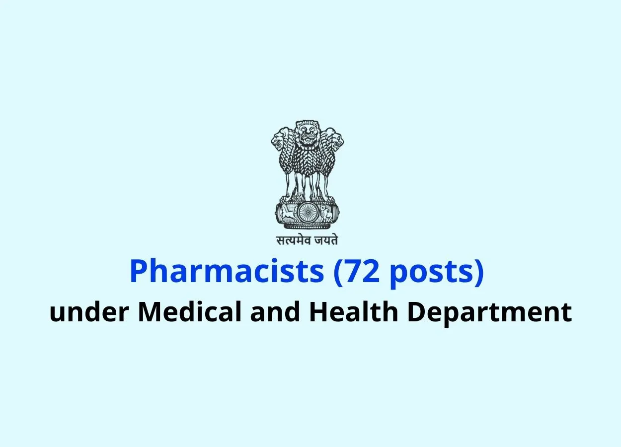 Job for Pharmacists under Medical and Health Department