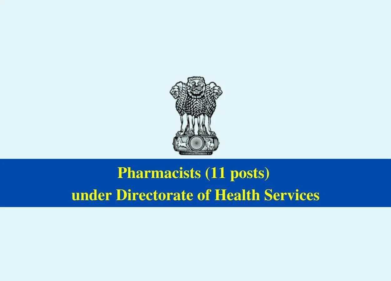 Openings for Pharmacists under Directorate of Health Services