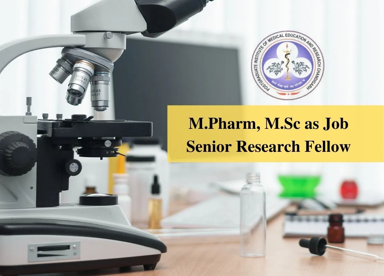 Opportunity for M.Pharm, M.Sc as Senior Research Fellow at PGIMER