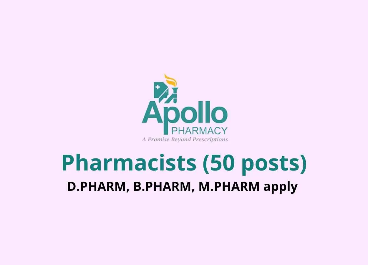 Recruitment for Pharmacists at Apollo Pharmacy