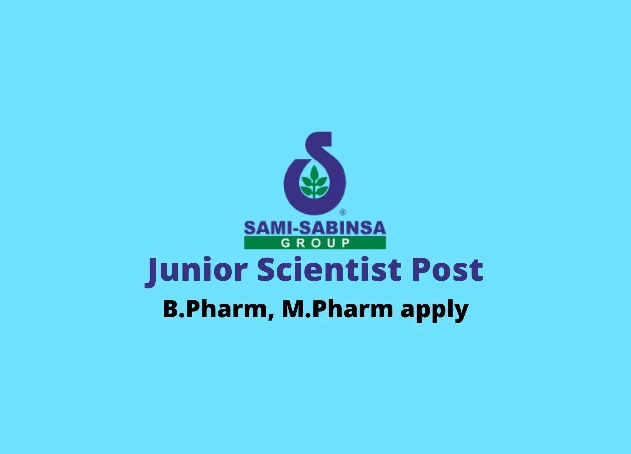 Vacancy for Junior Scientist at Sami-Sabinsa Group Limited